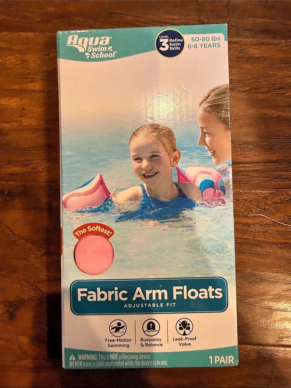 Aqua swim school 12 Arm Floats Pink & Blue NWT
